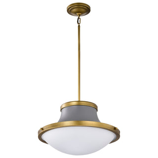 Lafayette Three Light Pendant in Matte Gray