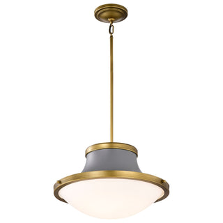 Lafayette Three Light Pendant in Matte Gray