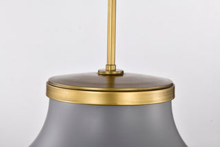 Lafayette Three Light Pendant in Matte Gray