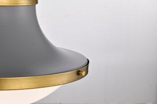 Lafayette Three Light Pendant in Matte Gray