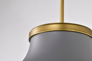 Lafayette Three Light Pendant in Matte Gray