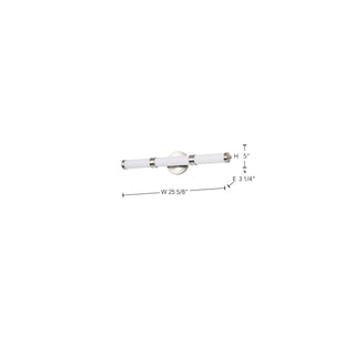 Kagen LED Vanity in Brushed Nickel