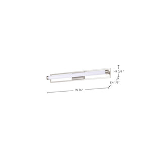 Canal LED Vanity in Brushed Nickel