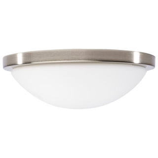 Button LED Flush Mount in Brushed Nickel