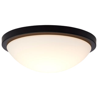 Button LED Flush Mount in Matte Black