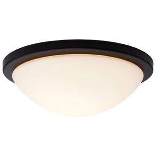 Button LED Flush Mount in Matte Black