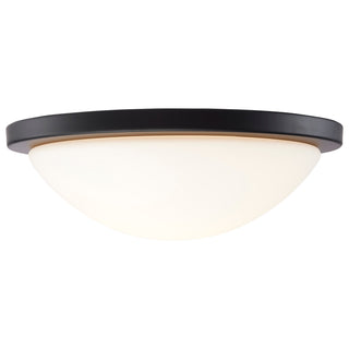 Button LED Flush Mount in Matte Black