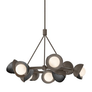 Hubbardton Forge - 131068-SKT-MULT-05-89-GG0711 - Brooklyn 9-Light Double Shade Ring Pendant - Brooklyn - Bronze