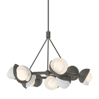 Hubbardton Forge - 131068-SKT-MULT-07-02-GG0711 - Brooklyn 9-Light Double Shade Ring Pendant - Brooklyn - Dark Smoke