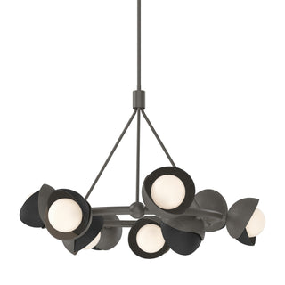 Hubbardton Forge - 131068-SKT-MULT-07-10-GG0711 - Brooklyn 9-Light Double Shade Ring Pendant - Brooklyn - Dark Smoke
