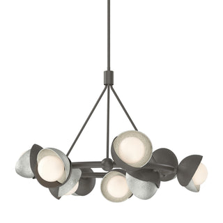 Hubbardton Forge - 131068-SKT-MULT-07-85-GG0711 - Brooklyn 9-Light Double Shade Ring Pendant - Brooklyn - Dark Smoke