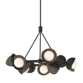 Hubbardton Forge - 131068-SKT-MULT-10-05-GG0711 - Brooklyn 9-Light Double Shade Ring Pendant - Brooklyn - Black