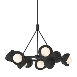 Hubbardton Forge - 131068-SKT-MULT-10-10-GG0711 - Brooklyn 9-Light Double Shade Ring Pendant - Brooklyn - Black
