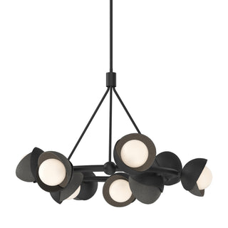 Hubbardton Forge - 131068-SKT-MULT-10-20-GG0711 - Brooklyn 9-Light Double Shade Ring Pendant - Brooklyn - Black