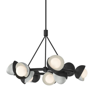 Hubbardton Forge - 131068-SKT-MULT-10-82-GG0711 - Brooklyn 9-Light Double Shade Ring Pendant - Brooklyn - Black