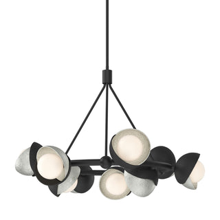 Hubbardton Forge - 131068-SKT-MULT-10-85-GG0711 - Brooklyn 9-Light Double Shade Ring Pendant - Brooklyn - Black