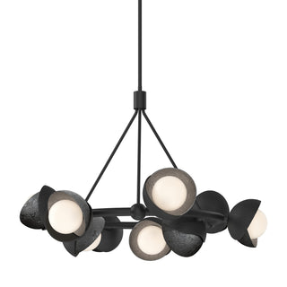 Hubbardton Forge - 131068-SKT-MULT-10-89-GG0711 - Brooklyn 9-Light Double Shade Ring Pendant - Brooklyn - Black
