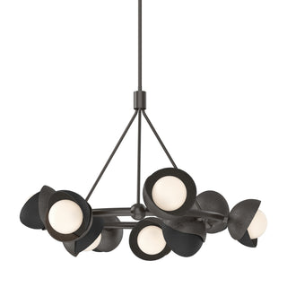 Hubbardton Forge - 131068-SKT-MULT-14-10-GG0711 - Brooklyn 9-Light Double Shade Ring Pendant - Brooklyn - Oil Rubbed Bronze