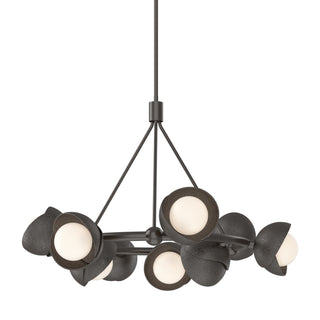 Hubbardton Forge - 131068-SKT-MULT-14-14-GG0711 - Brooklyn 9-Light Double Shade Ring Pendant - Brooklyn - Oil Rubbed Bronze
