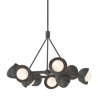 Hubbardton Forge - 131068-SKT-MULT-20-14-GG0711 - Brooklyn 9-Light Double Shade Ring Pendant - Brooklyn - Natural Iron