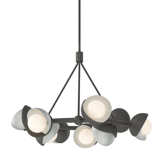 Hubbardton Forge - 131068-SKT-MULT-20-82-GG0711 - Brooklyn 9-Light Double Shade Ring Pendant - Brooklyn - Natural Iron