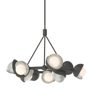 Hubbardton Forge - 131068-SKT-MULT-20-85-GG0711 - Brooklyn 9-Light Double Shade Ring Pendant - Brooklyn - Natural Iron