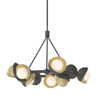 Hubbardton Forge - 131068-SKT-MULT-20-86-GG0711 - Brooklyn 9-Light Double Shade Ring Pendant - Brooklyn - Natural Iron