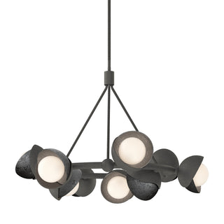 Hubbardton Forge - 131068-SKT-MULT-20-89-GG0711 - Brooklyn 9-Light Double Shade Ring Pendant - Brooklyn - Natural Iron