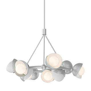 Hubbardton Forge - 131068-SKT-MULT-82-02-GG0711 - Brooklyn 9-Light Double Shade Ring Pendant - Brooklyn - Vintage Platinum