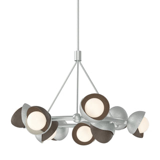 Hubbardton Forge - 131068-SKT-MULT-82-05-GG0711 - Brooklyn 9-Light Double Shade Ring Pendant - Brooklyn - Vintage Platinum