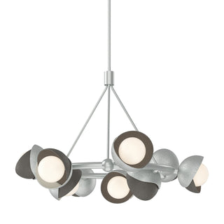 Hubbardton Forge - 131068-SKT-MULT-82-07-GG0711 - Brooklyn 9-Light Double Shade Ring Pendant - Brooklyn - Vintage Platinum