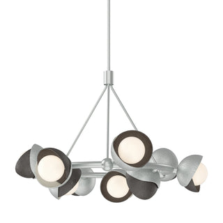 Hubbardton Forge - 131068-SKT-MULT-82-14-GG0711 - Brooklyn 9-Light Double Shade Ring Pendant - Brooklyn - Vintage Platinum