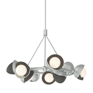 Hubbardton Forge - 131068-SKT-MULT-82-20-GG0711 - Brooklyn 9-Light Double Shade Ring Pendant - Brooklyn - Vintage Platinum