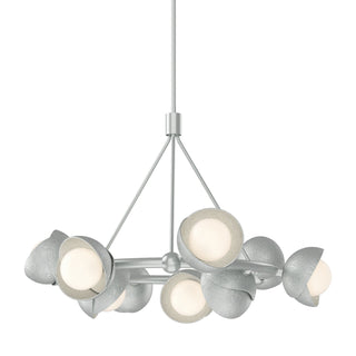 Hubbardton Forge - 131068-SKT-MULT-82-82-GG0711 - Brooklyn 9-Light Double Shade Ring Pendant - Brooklyn - Vintage Platinum