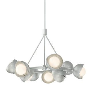 Hubbardton Forge - 131068-SKT-MULT-82-85-GG0711 - Brooklyn 9-Light Double Shade Ring Pendant - Brooklyn - Vintage Platinum