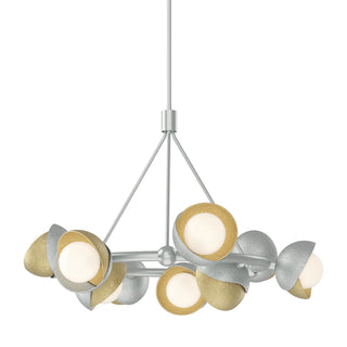 Hubbardton Forge - 131068-SKT-MULT-82-86-GG0711 - Brooklyn 9-Light Double Shade Ring Pendant - Brooklyn - Vintage Platinum