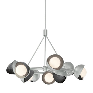 Hubbardton Forge - 131068-SKT-MULT-82-89-GG0711 - Brooklyn 9-Light Double Shade Ring Pendant - Brooklyn - Vintage Platinum