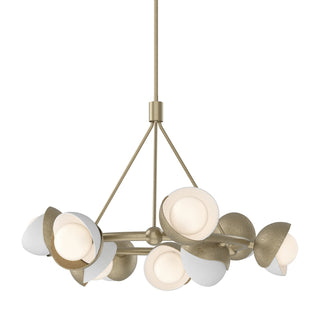 Hubbardton Forge - 131068-SKT-MULT-84-02-GG0711 - Brooklyn 9-Light Double Shade Ring Pendant - Brooklyn - Soft Gold