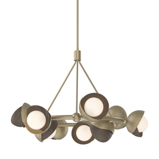 Hubbardton Forge - 131068-SKT-MULT-84-05-GG0711 - Brooklyn 9-Light Double Shade Ring Pendant - Brooklyn - Soft Gold