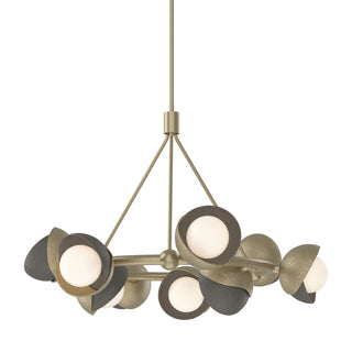 Hubbardton Forge - 131068-SKT-MULT-84-07-GG0711 - Brooklyn 9-Light Double Shade Ring Pendant - Brooklyn - Soft Gold