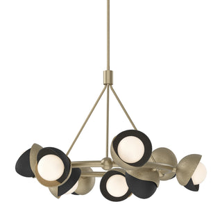 Hubbardton Forge - 131068-SKT-MULT-84-10-GG0711 - Brooklyn 9-Light Double Shade Ring Pendant - Brooklyn - Soft Gold