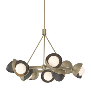 Hubbardton Forge - 131068-SKT-MULT-84-14-GG0711 - Brooklyn 9-Light Double Shade Ring Pendant - Brooklyn - Soft Gold