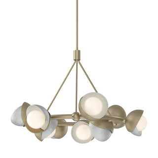 Hubbardton Forge - 131068-SKT-MULT-84-82-GG0711 - Brooklyn 9-Light Double Shade Ring Pendant - Brooklyn - Soft Gold