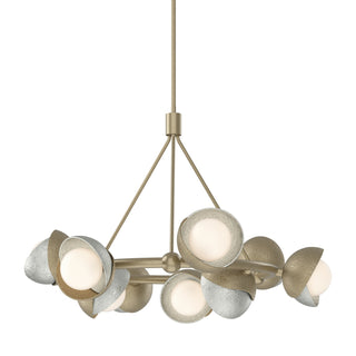 Hubbardton Forge - 131068-SKT-MULT-84-85-GG0711 - Brooklyn 9-Light Double Shade Ring Pendant - Brooklyn - Soft Gold