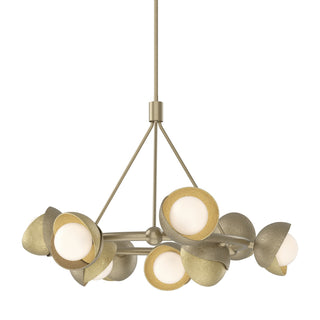 Hubbardton Forge - 131068-SKT-MULT-84-86-GG0711 - Brooklyn 9-Light Double Shade Ring Pendant - Brooklyn - Soft Gold