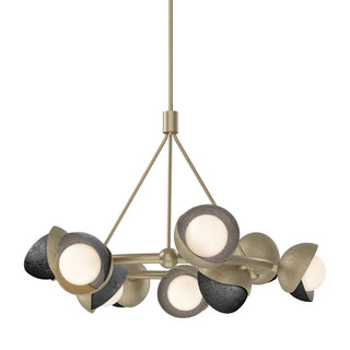 Hubbardton Forge - 131068-SKT-MULT-84-89-GG0711 - Brooklyn 9-Light Double Shade Ring Pendant - Brooklyn - Soft Gold