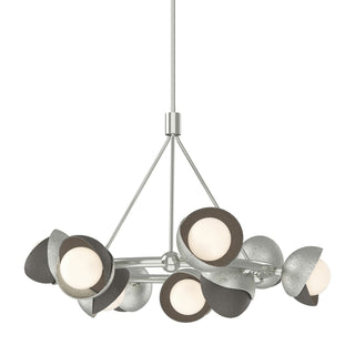 Hubbardton Forge - 131068-SKT-MULT-85-07-GG0711 - Brooklyn 9-Light Double Shade Ring Pendant - Brooklyn - Sterling