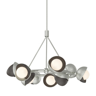 Hubbardton Forge - 131068-SKT-MULT-85-14-GG0711 - Brooklyn 9-Light Double Shade Ring Pendant - Brooklyn - Sterling