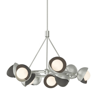 Hubbardton Forge - 131068-SKT-MULT-85-20-GG0711 - Brooklyn 9-Light Double Shade Ring Pendant - Brooklyn - Sterling