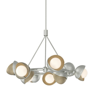 Hubbardton Forge - 131068-SKT-MULT-85-84-GG0711 - Brooklyn 9-Light Double Shade Ring Pendant - Brooklyn - Sterling